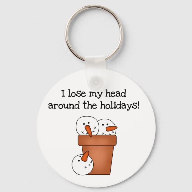 Snowman Humour T-shirts and Gifts Key Ring (Front)