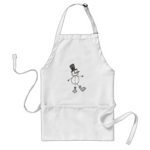 Snowman Ice Skating Standard Apron
