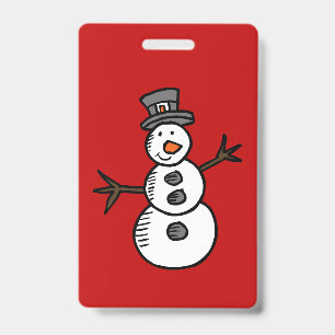 Snowman ID Badge