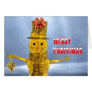 Snowman image for postcard