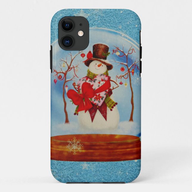 Snowman in a Snow Globe Case-Mate iPhone Case (Back)