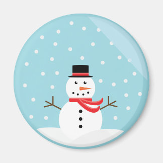 Snowman in a Snow Globe Magnet - Customised