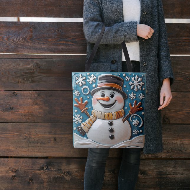 Snowman in Snow Tote Bag (Creator Uploaded)