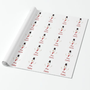 Snowman in Snow Wrapping Paper