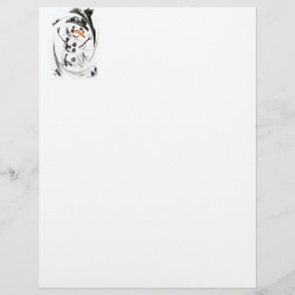 Snowman in Swirling Snow Letterhead