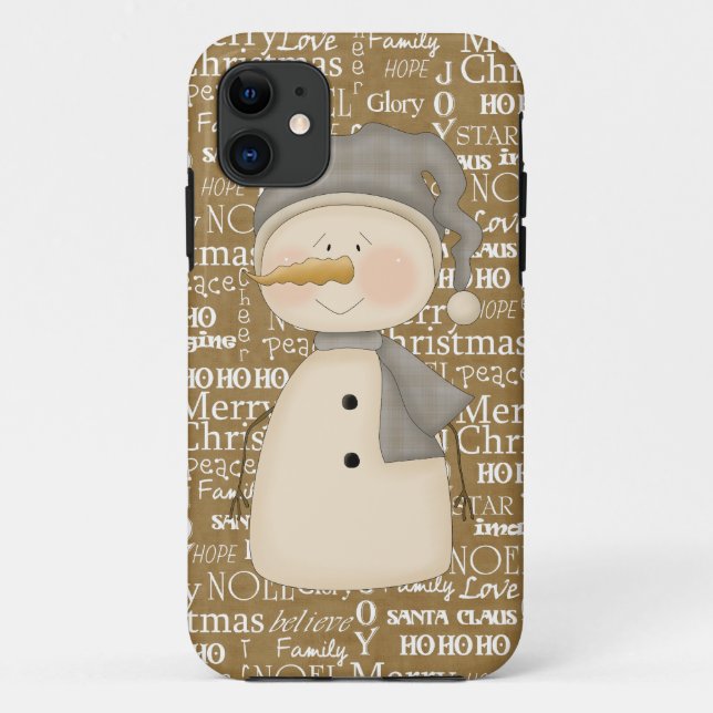 Snowman iPhone 5 barely there Case-Mate iPhone Case (Back)