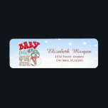 Snowman, It's Cold Outside,Mery Christmas Return Address Label<br><div class="desc">Snowman on blue  background. An elegant and sophisticated designe.Costumize with your name and address details.</div>