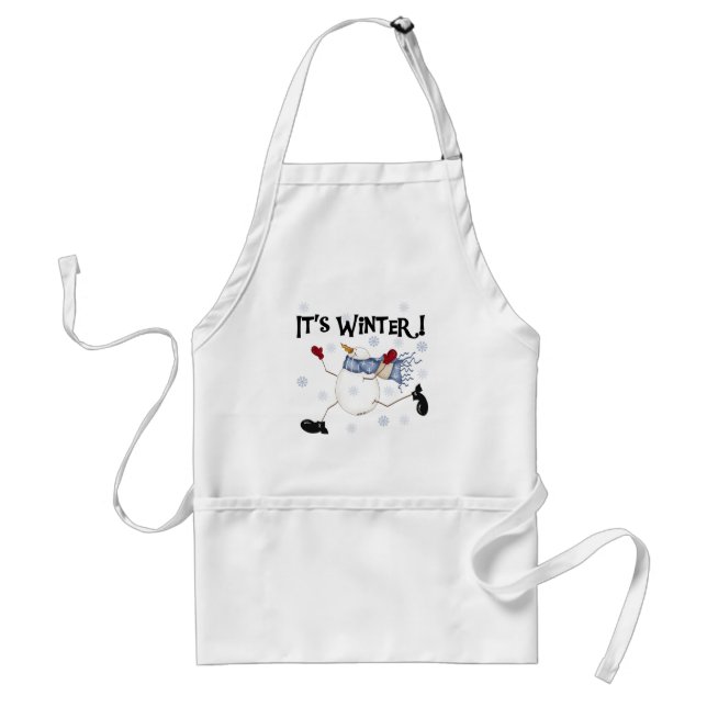 Snowman It's Winter Standard Apron (Front)