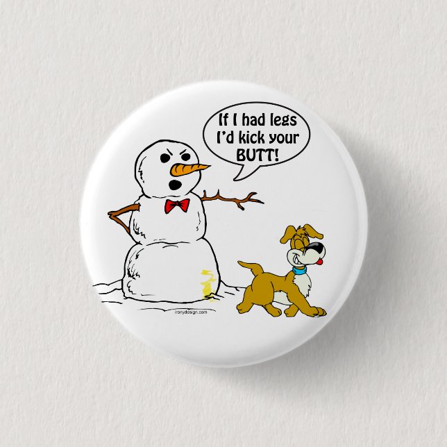 Snowman Joke 3 Cm Round Badge (Front)