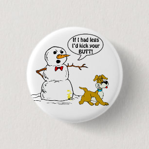 Snowman Joke 3 Cm Round Badge