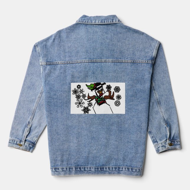 Snowman joy denim jacket (Back)