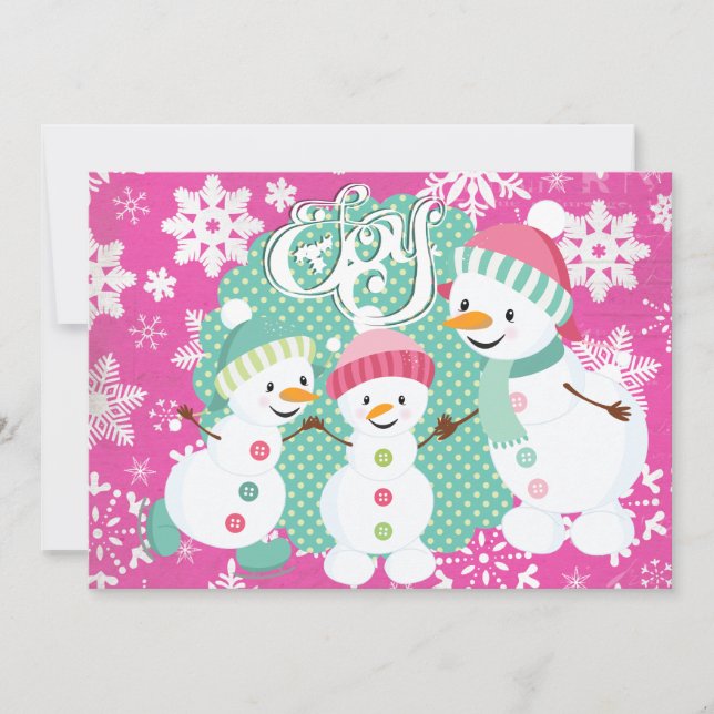 Snowman Joy Holiday Card (Front)