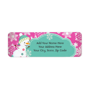 Snowman Joy Holiday Return Address Labels
