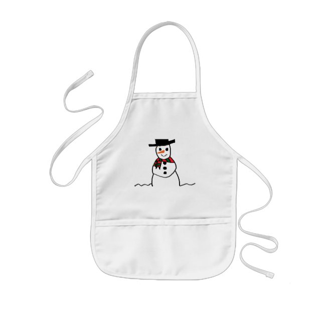 Snowman Kids Apron (Front)