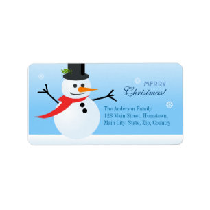 Snowman Label