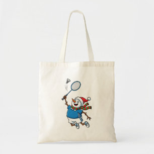 Snowman Lacrosse Christmas 2026 Holiday Sports Tote Bag