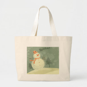 Snowman Large Tote Bag