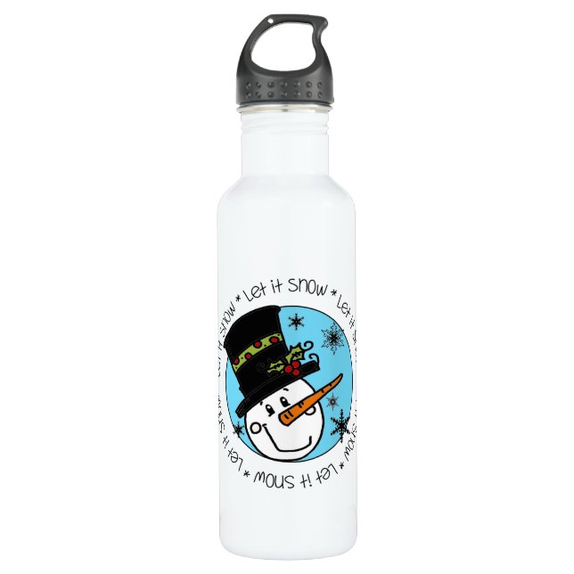 Snowman Let It Snow 710 Ml Water Bottle (Front)