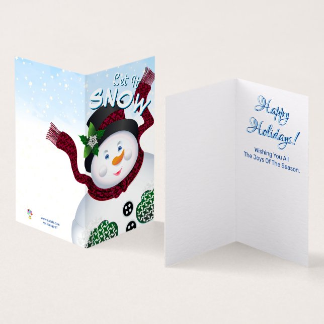 Snowman Let It Snow Christmas Holiday (Inside and Outside)