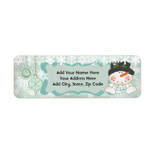 Snowman Let it Snow Holiday Return Address Labels