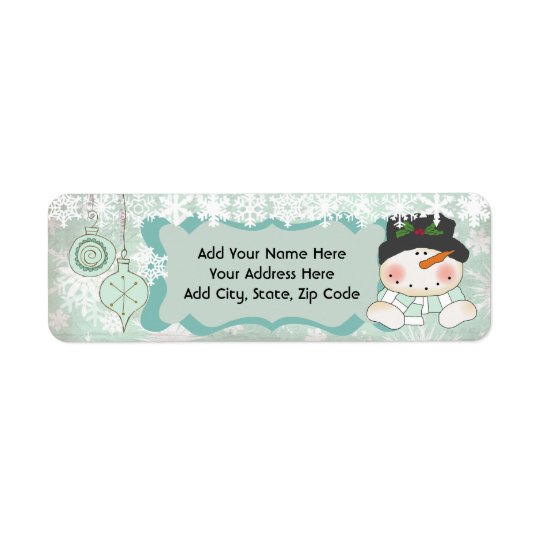 Snowman Let it Snow Holiday Return Address Labels