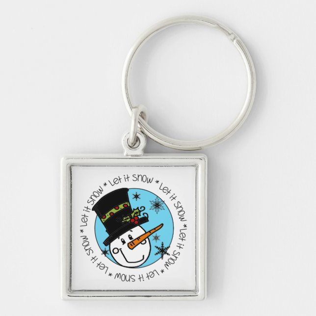 Snowman Let It Snow Key Ring (Front)