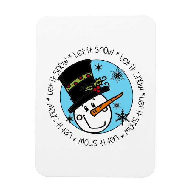 Snowman Let It Snow Magnet (Vertical)