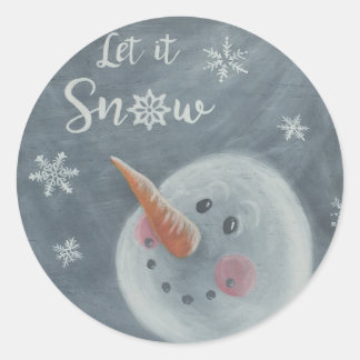 Snowman Let it Snow sticker