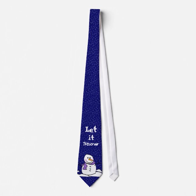 Snowman Let it Snow Tie (Front)