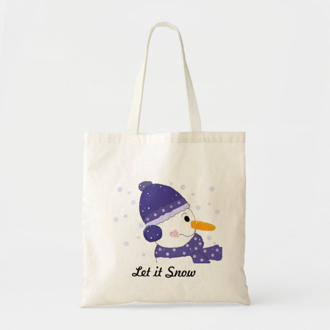 Snowman - Let it Snow Tote Bag (Front)