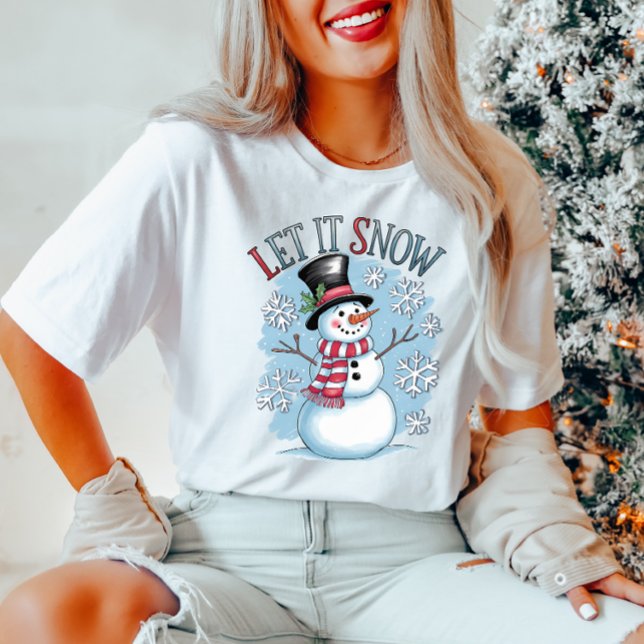 Snowman Let it Snow Winter T-Shirt (Creator Uploaded)