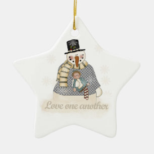 Snowman Love One Another  Keepsake Ornament