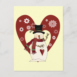 Snowman Loves Snow T-shirts and Gifts Postcard