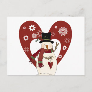 Snowman Loves Snow T-shirts and Gifts Postcard