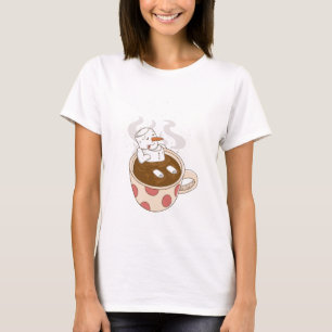 Snowman Marshmellow Hot Cocoa T-Shirt