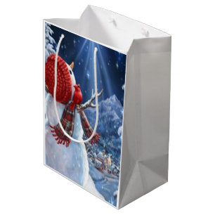 snowman medium gift bag
