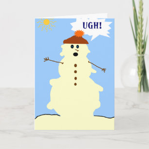 snowman melting card