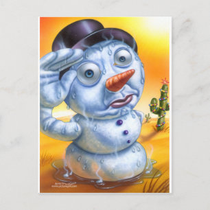 snowman_melting postcard