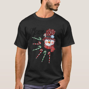 Snowman Meme Candy Cane Red Plaid Christmas T-Shirt