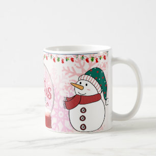 snowman Merry Chrismas coffee mug