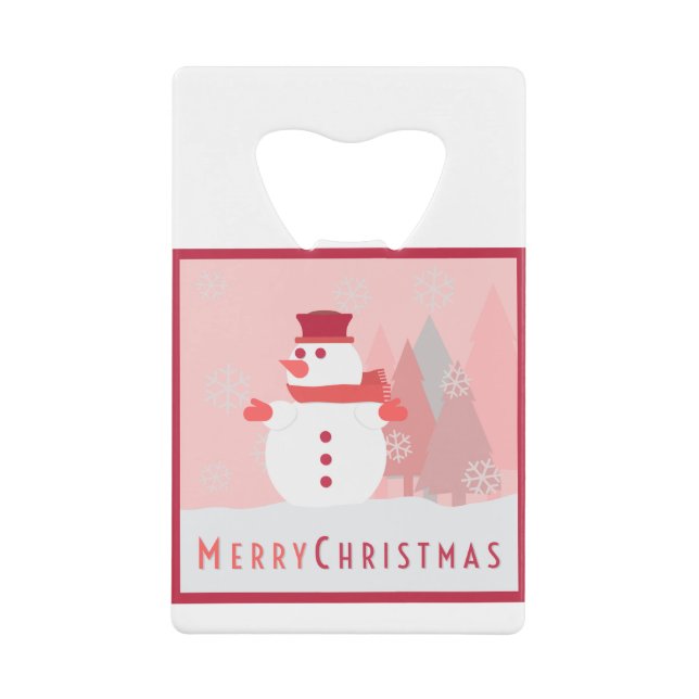 Snowman Merry Christmas Card (Front)