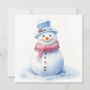 Snowman Merry Christmas Card