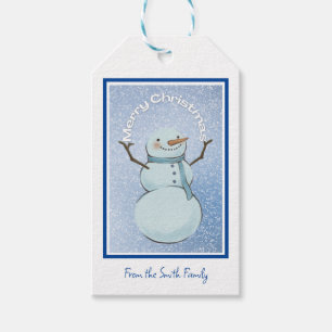 Snowman Merry Christmas Gift Tags