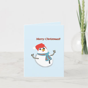 Snowman, Merry Christmas!! Holiday Card
