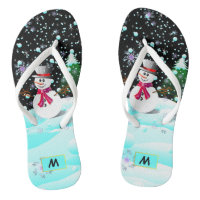 Snowman "Merry Christmas" personalised monogram
