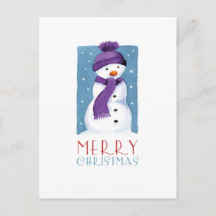 Snowman Merry Christmas Postcards
