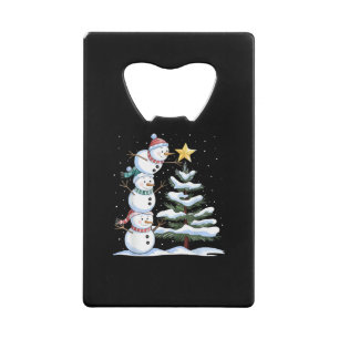 Snowman Merry Christmas Santa Claus Tree Snow Fami