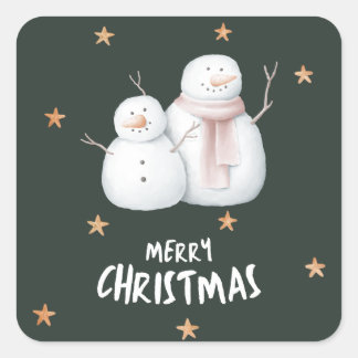 Snowman Merry Christmas sticker