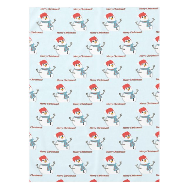 Snowman. Merry Christmas. Tablecloth (Front)