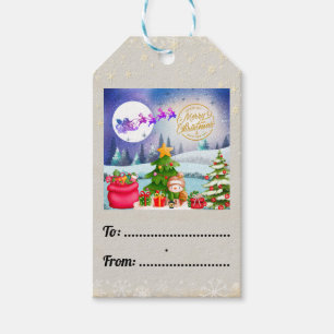 Snowman Merry Christmas Tree Gift & Happy New Year Tags